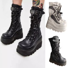 Gothic Punk Casual Mid Calf