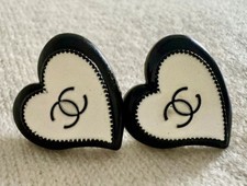 Chanel Button Earrings 100% Authentic Vintage