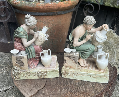 Antique royal dux figures - antique,