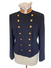 Ladies Navy Military Lead Rein Jacket Size 8/10.     Ref AU04