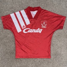 Liverpool 1991/92/93 Adidas Home Football Shirt Candy Boys 11/12 Year Olds