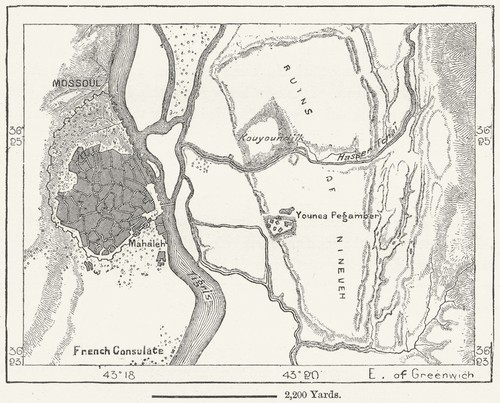 Iraq mosul niniveh sketch - iraq.,