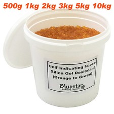Silica Gel Desiccant Beads Self Indicating Loose In Resealable Tubs