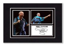 A4 Mount PHIL TAYLOR Signed