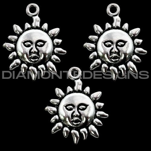Pcs tibetan silver sun - 10,