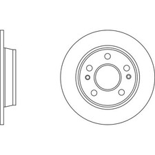 2x Brake Discs Solid For Kia