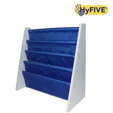 Children's Bookcase Book Shelf Storage Bookshelf Shelves Blue Fabric 4 Tier