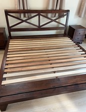 Dark Willis & Gambier Super King Size Bed Frame & Blanket Box