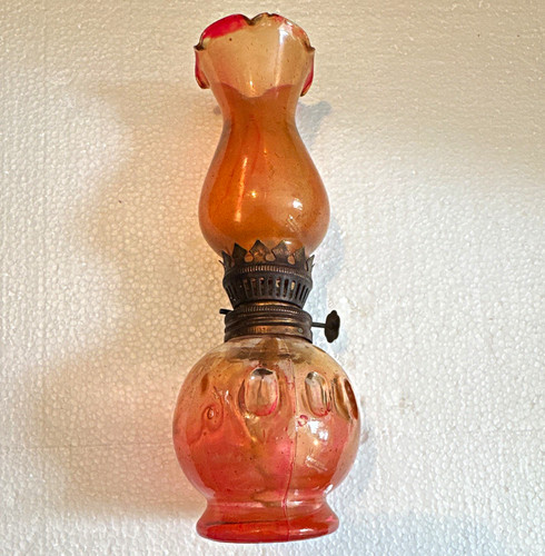 Pink glass mini oil - oil, with