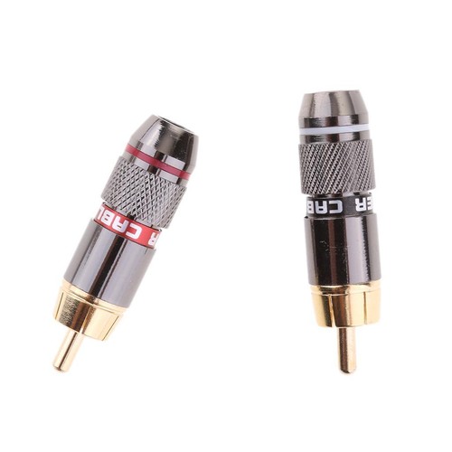 Rca phono male plug - 2x,
