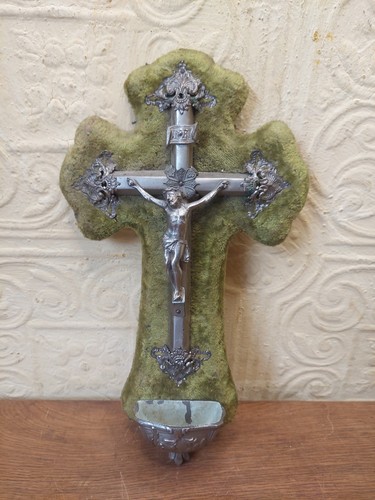 Antique french crucifix - french,