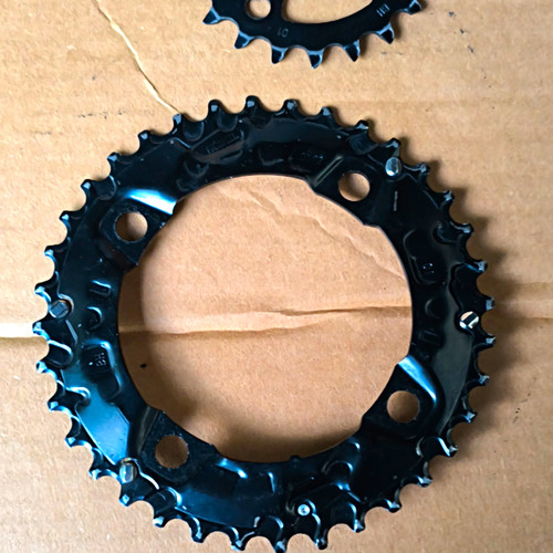 22t black steel chainring - steel,