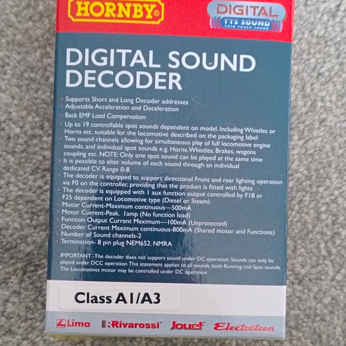 Hornby tts sound - tts, decoder