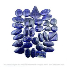 Natural Blue Lapis Lazuli Pairs, 4 Pieces Earring Stone Loose Gemstone Cabochon