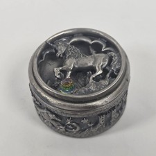 Unicorn Trinket Ring Box Myth and Magic Tudor Mint Collectable Pewter