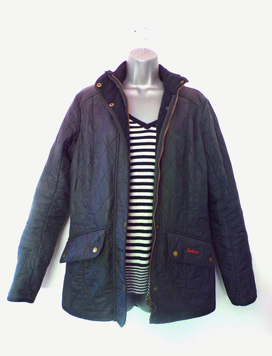 Ladies navy blue barbour - ladies,