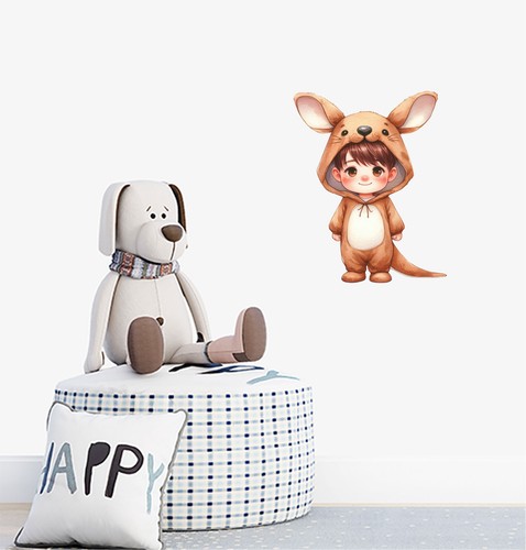 Boy squirrel costume wall art - boy,