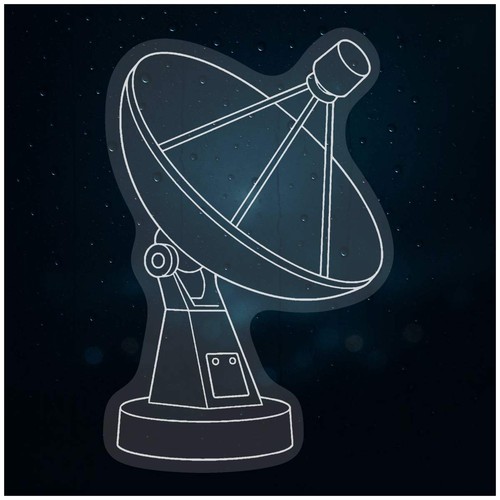 Satellite dish static window - 'satellite,