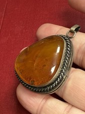 Large Vintage Amber Pendant