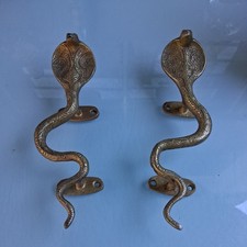 2 Cobra Snake Bronze Brass