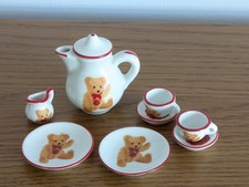Miniature Porcelain Tea Set Vintage Hermann Teddy Bear Original doll size