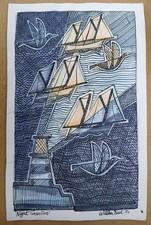 20th C vintage art ink and