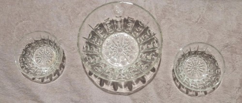 Antique glass salad - salad, bowl