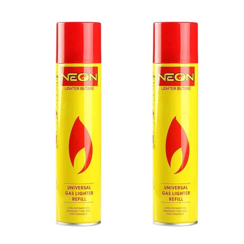 Neon lighter butane gas - 2x,