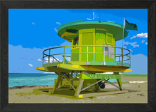Miami Beach Hut VIIII Framed
