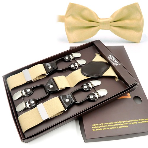 Adult six clip men braces - men's,