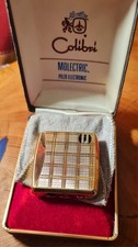 Colibri Molectric Gold Plated Side Squeeze Vintage Lighter Boxed & Working VGC