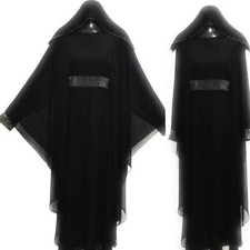 Luxury Women Black Butterfly Abaya Jilbab
