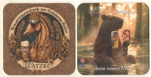 Beer mat brauhaus watzke - mat,