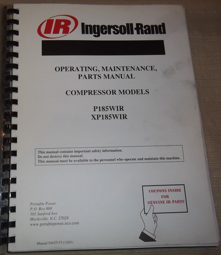 Ingersoll rand p185wir - ingersoll,