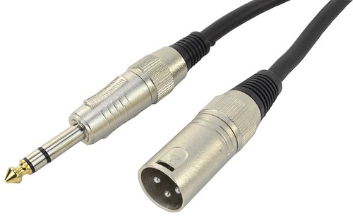 Xlr male stereo jack - stereo, 1/4"