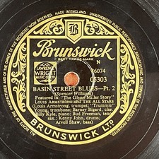 Basin Street Blues, Featured in the Glenn Miller Story" 78 RPM Single 10" Record