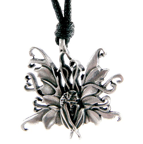 Pewter fairy pendant - pewter,
