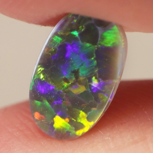 Natural australian black opal - black,
