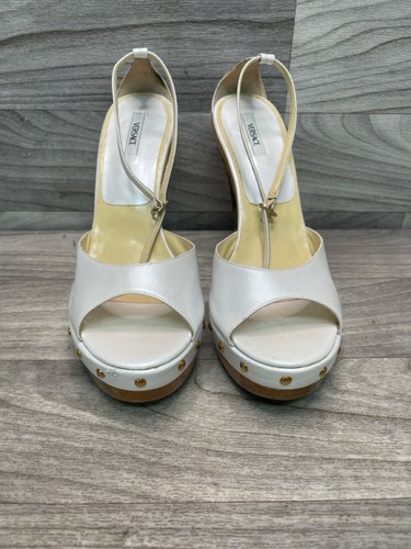 Versace platform studded wedge - versace,