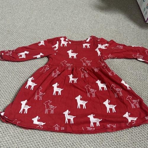 Girls animal dress - m&s, red
