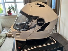 Simpson Darksome Solid White Flip Front Modular Motorcycle Helmet ECE 22.06