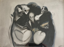 Louis Rollinde de Beaumont Organic Composition 1987 Mixed Media 32 × 42 cm