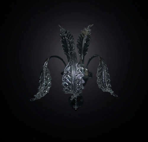 Murano clear glass leaf detail - leaf,
