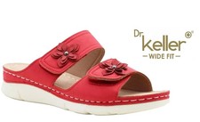 Dr Keller Womens Red Wide E