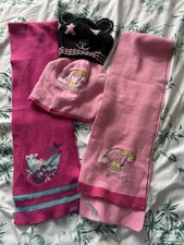 Winter Hat Scarf Kids Accessories Bundle Peppa Pig Pink Age 2-3 Toddler Clothes 