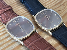 Vintage Omega De Ville (x2), Matching Identical Pair, Need Work, Quartz ~ 1982