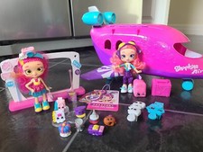 Shopkins World aeroplane vacation jet bundle incl 2 dolls - excellent condition 
