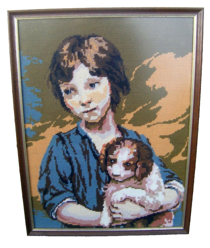 Vintage tapestry completed - vintage,
