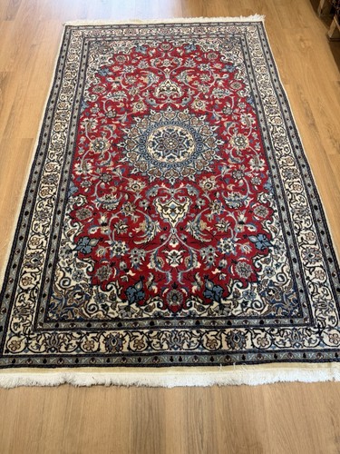 Handmade oriental nin rug wool - oriental,
