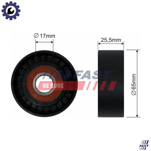 Tensioner pulley vribbed - vribbed, belt